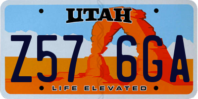 UT license plate Z576GA