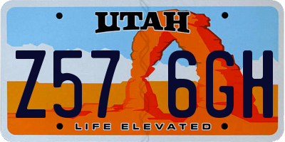 UT license plate Z576GH