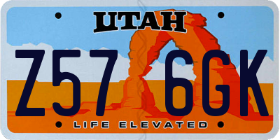 UT license plate Z576GK