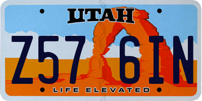 UT license plate Z576IN