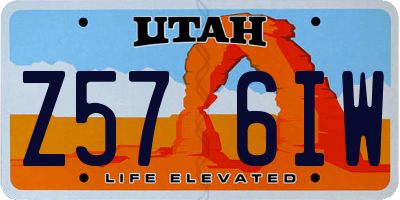 UT license plate Z576IW