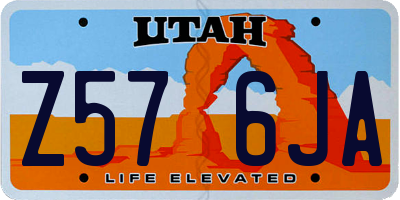 UT license plate Z576JA