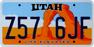 UT license plate Z576JF