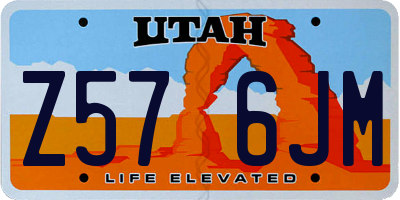 UT license plate Z576JM