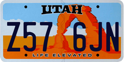 UT license plate Z576JN
