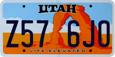 UT license plate Z576JO