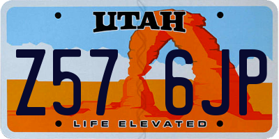 UT license plate Z576JP