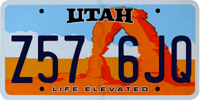 UT license plate Z576JQ