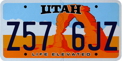 UT license plate Z576JZ