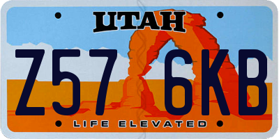 UT license plate Z576KB