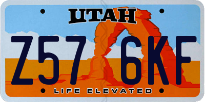 UT license plate Z576KF