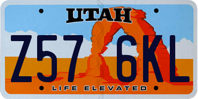 UT license plate Z576KL
