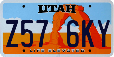UT license plate Z576KY