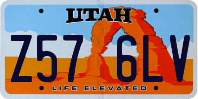 UT license plate Z576LV
