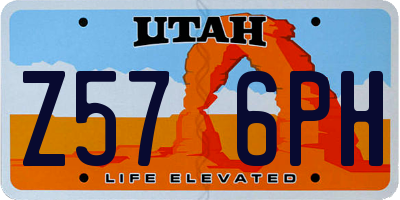 UT license plate Z576PH