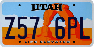 UT license plate Z576PL