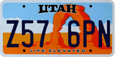 UT license plate Z576PN