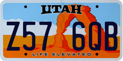UT license plate Z576QB