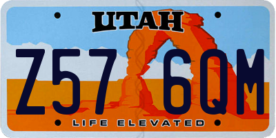 UT license plate Z576QM