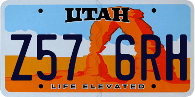 UT license plate Z576RH
