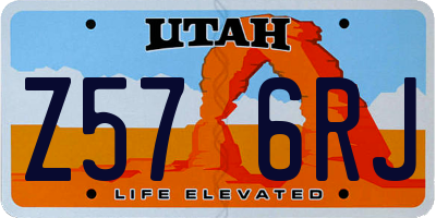 UT license plate Z576RJ