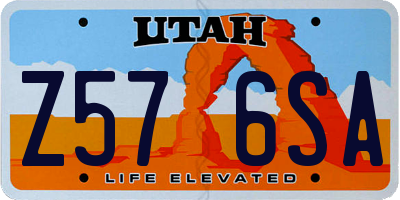 UT license plate Z576SA