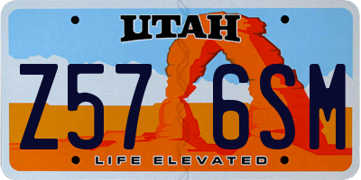 UT license plate Z576SM