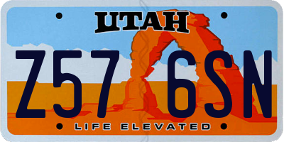 UT license plate Z576SN