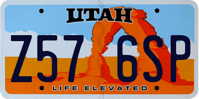 UT license plate Z576SP
