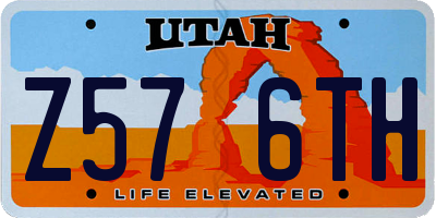 UT license plate Z576TH