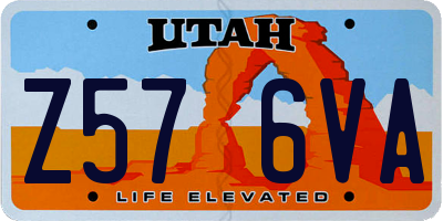 UT license plate Z576VA