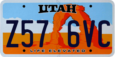 UT license plate Z576VC