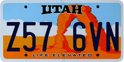 UT license plate Z576VN