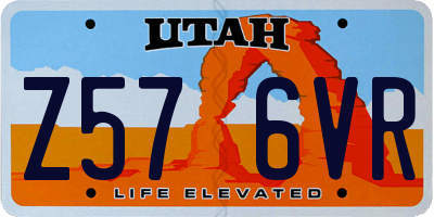 UT license plate Z576VR