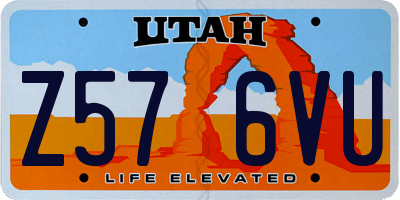 UT license plate Z576VU