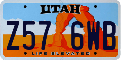 UT license plate Z576WB