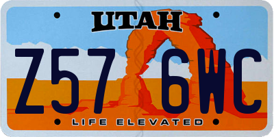 UT license plate Z576WC
