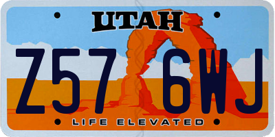 UT license plate Z576WJ