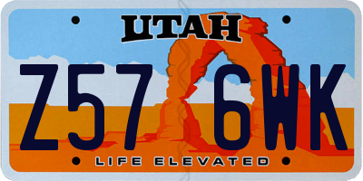 UT license plate Z576WK