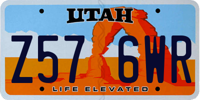 UT license plate Z576WR