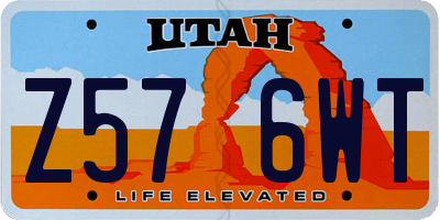 UT license plate Z576WT