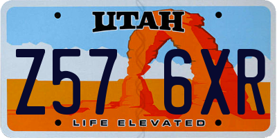 UT license plate Z576XR