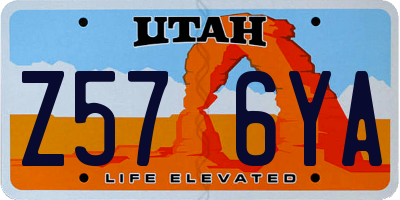 UT license plate Z576YA