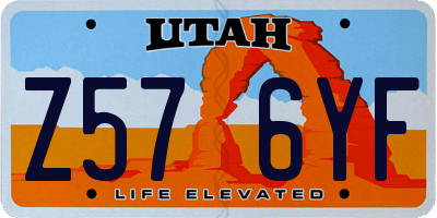 UT license plate Z576YF