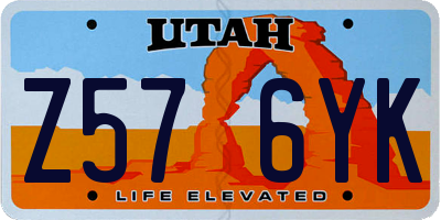 UT license plate Z576YK