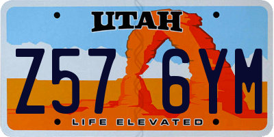 UT license plate Z576YM
