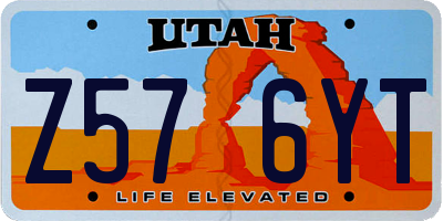 UT license plate Z576YT