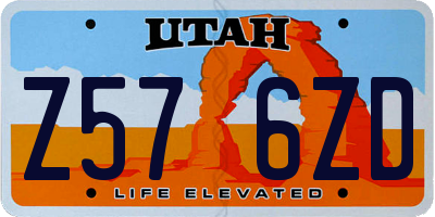UT license plate Z576ZD