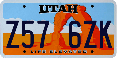 UT license plate Z576ZK