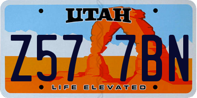 UT license plate Z577BN